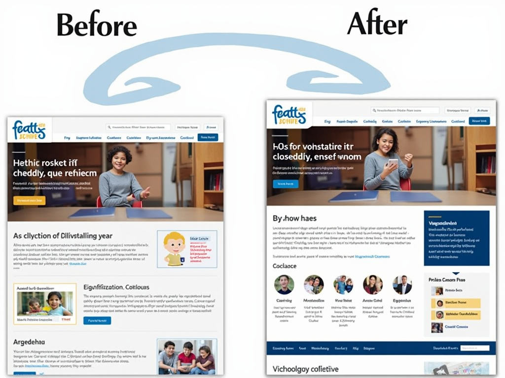 Transformation of a school's website through volunteer web design.