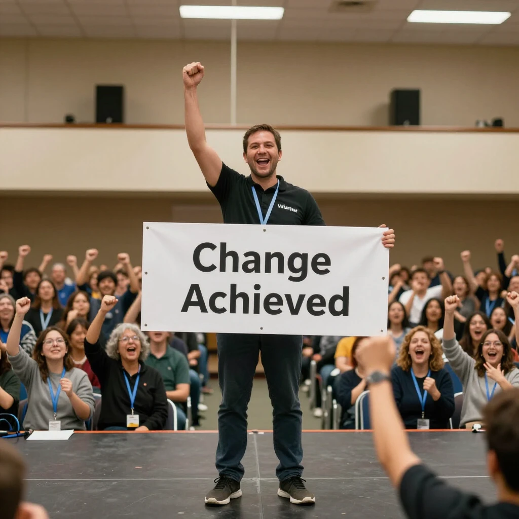Successful advocacy change celebration