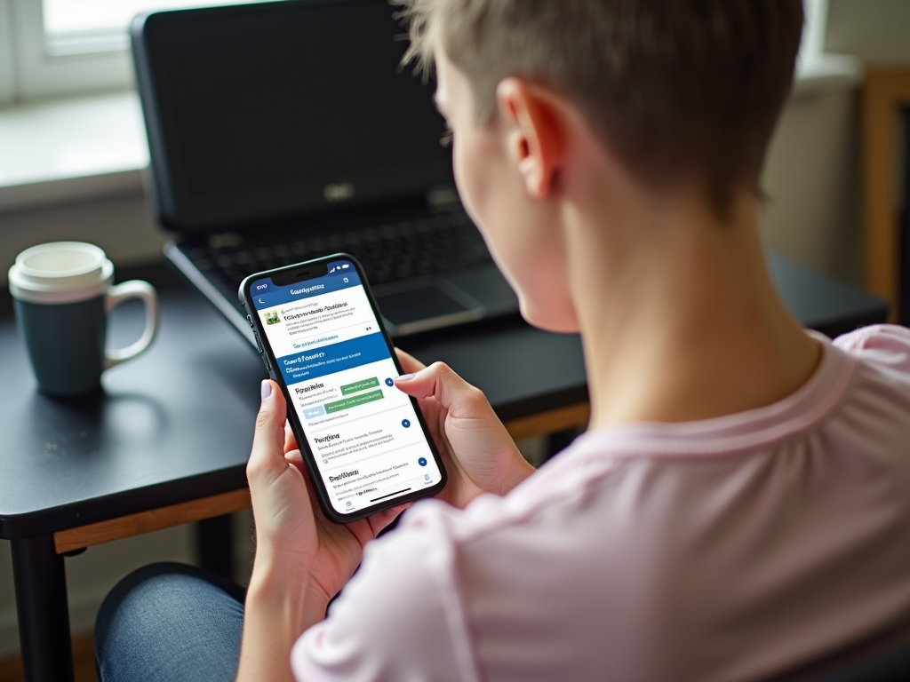 Volunteer using a scheduling app.
