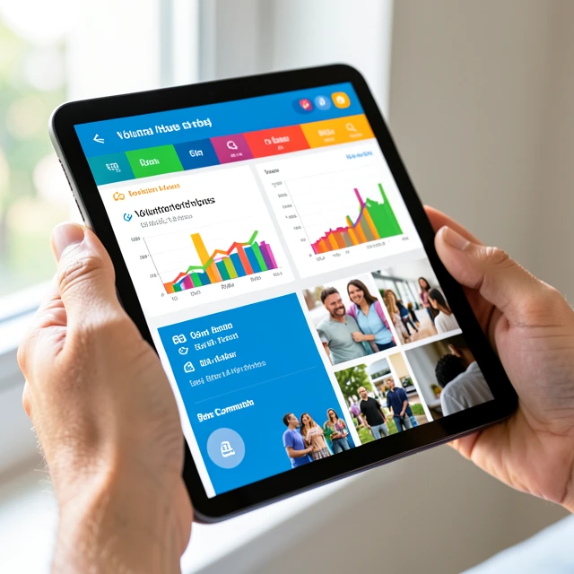 Tablet showing community advocacy impact metrics