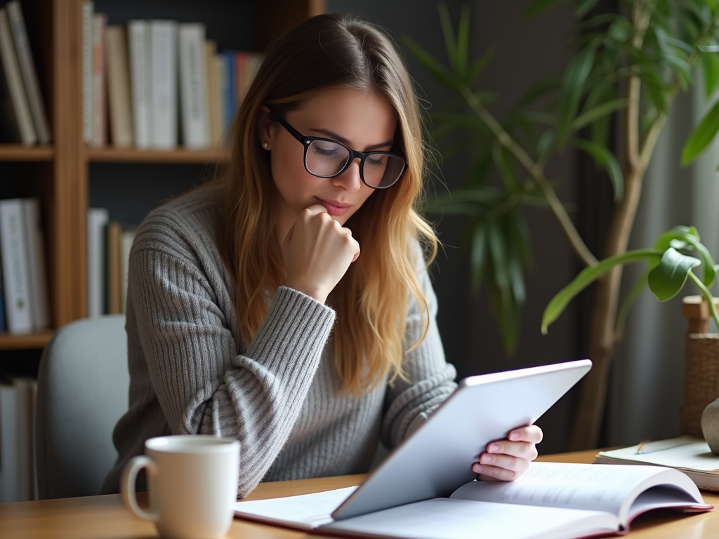 Volunteer researching for advocacy work