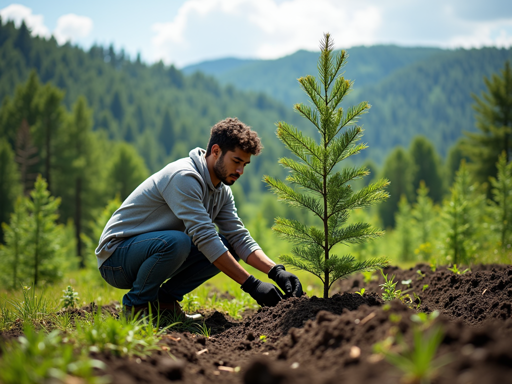 College student in environmental conservation