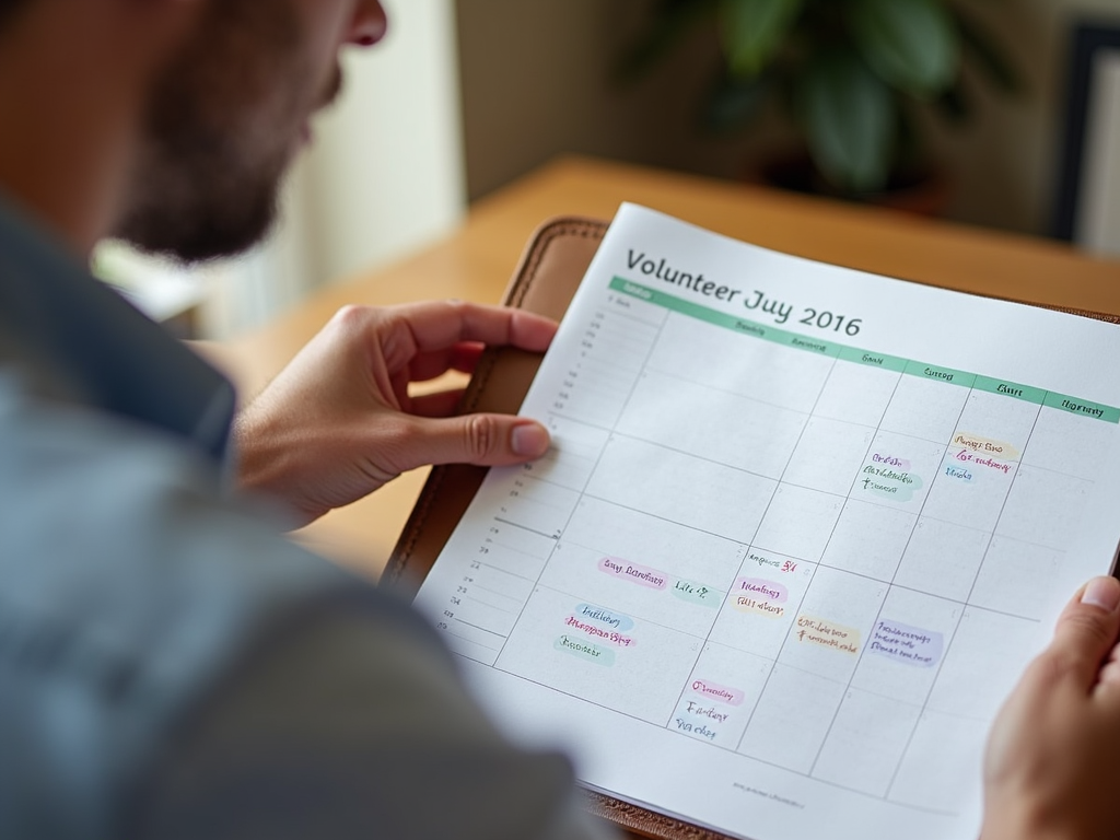 Volunteer managing their time effectively