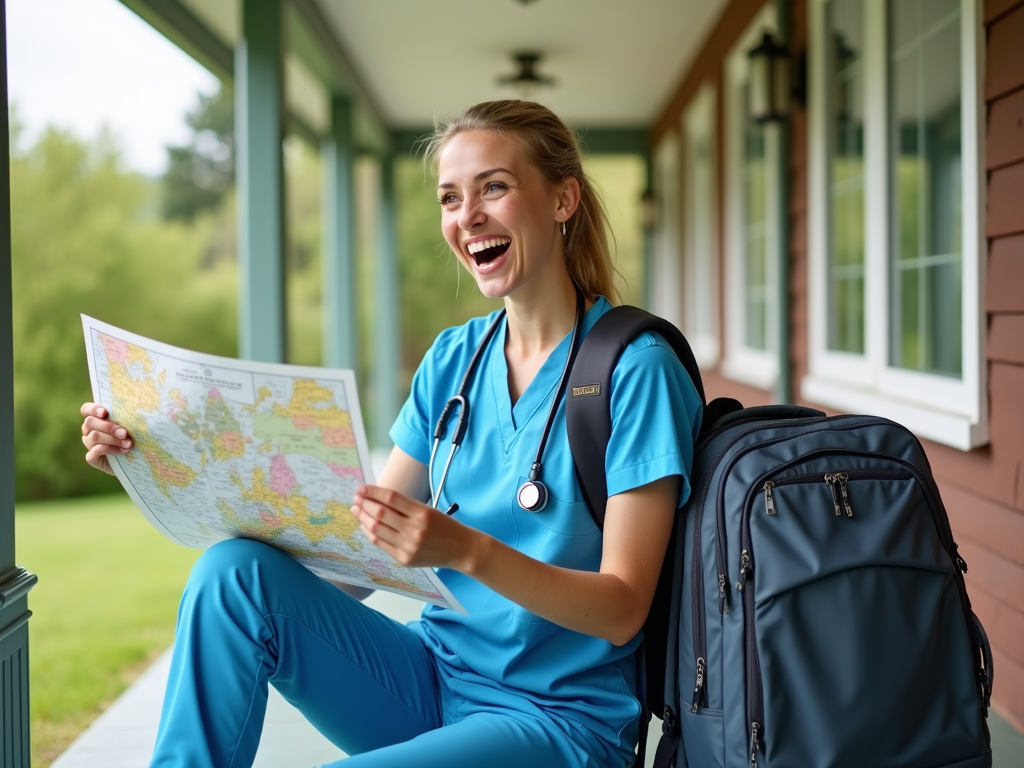 Nurse preparing for an international volunteer trip