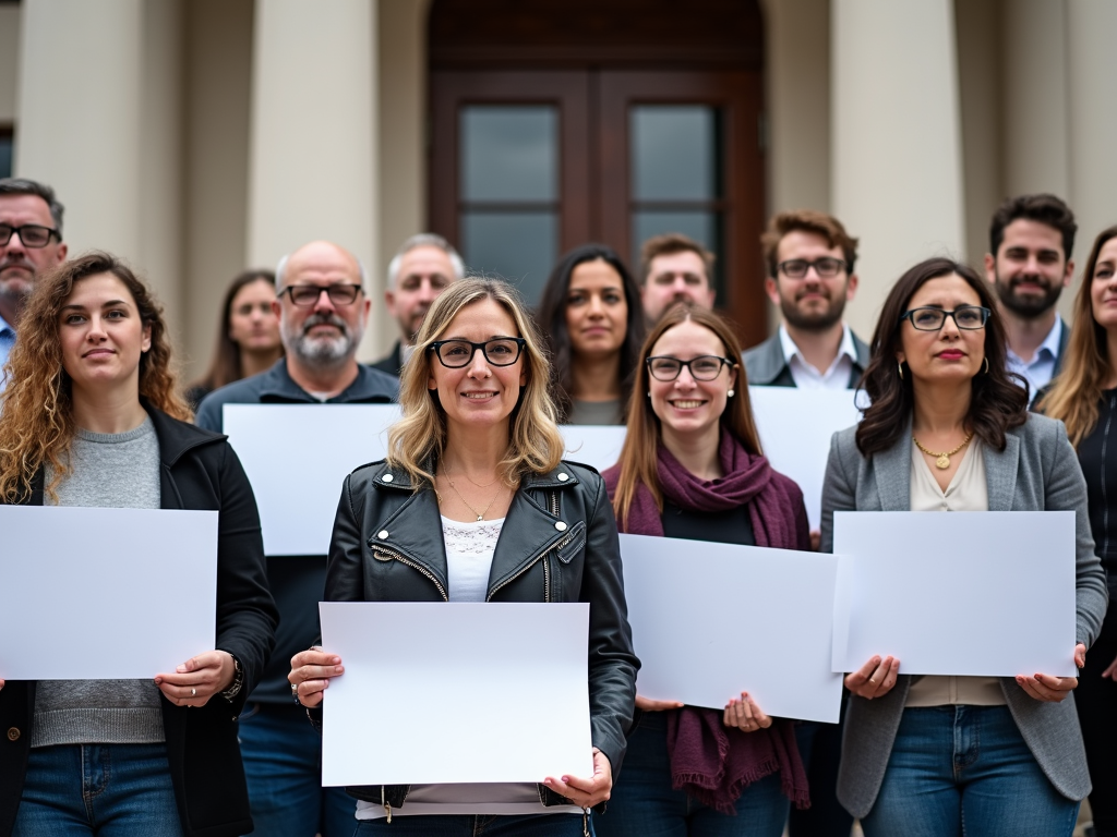 Volunteers preparing to advocate at a government office