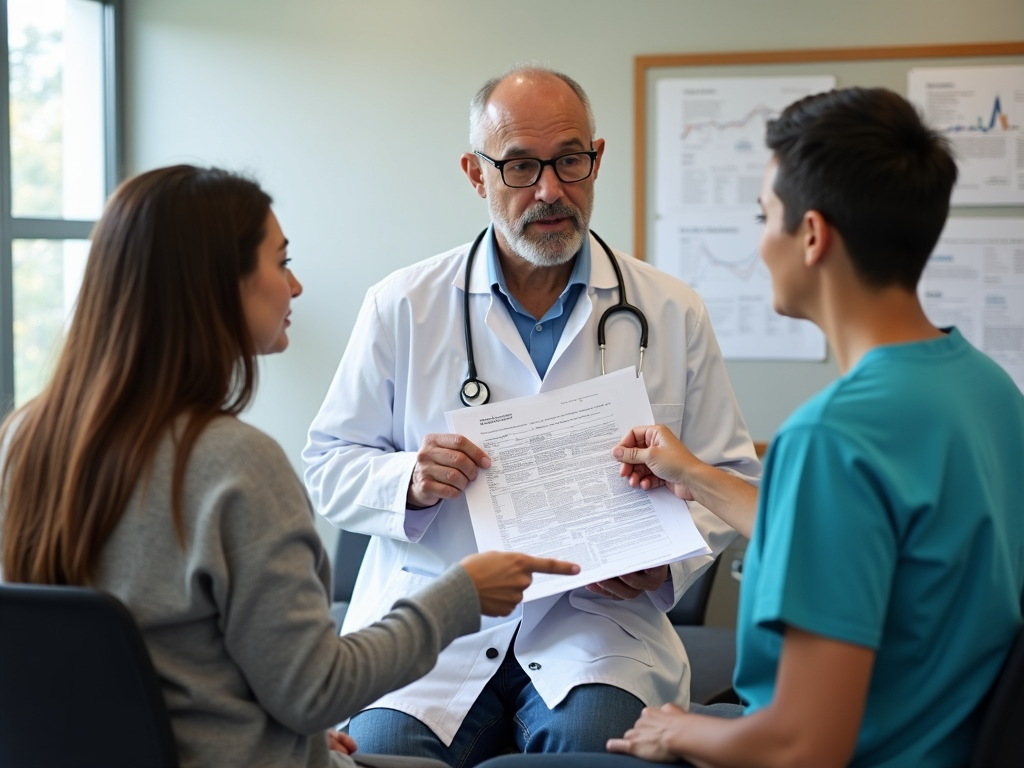 Doctor and interpreter assisting a patient