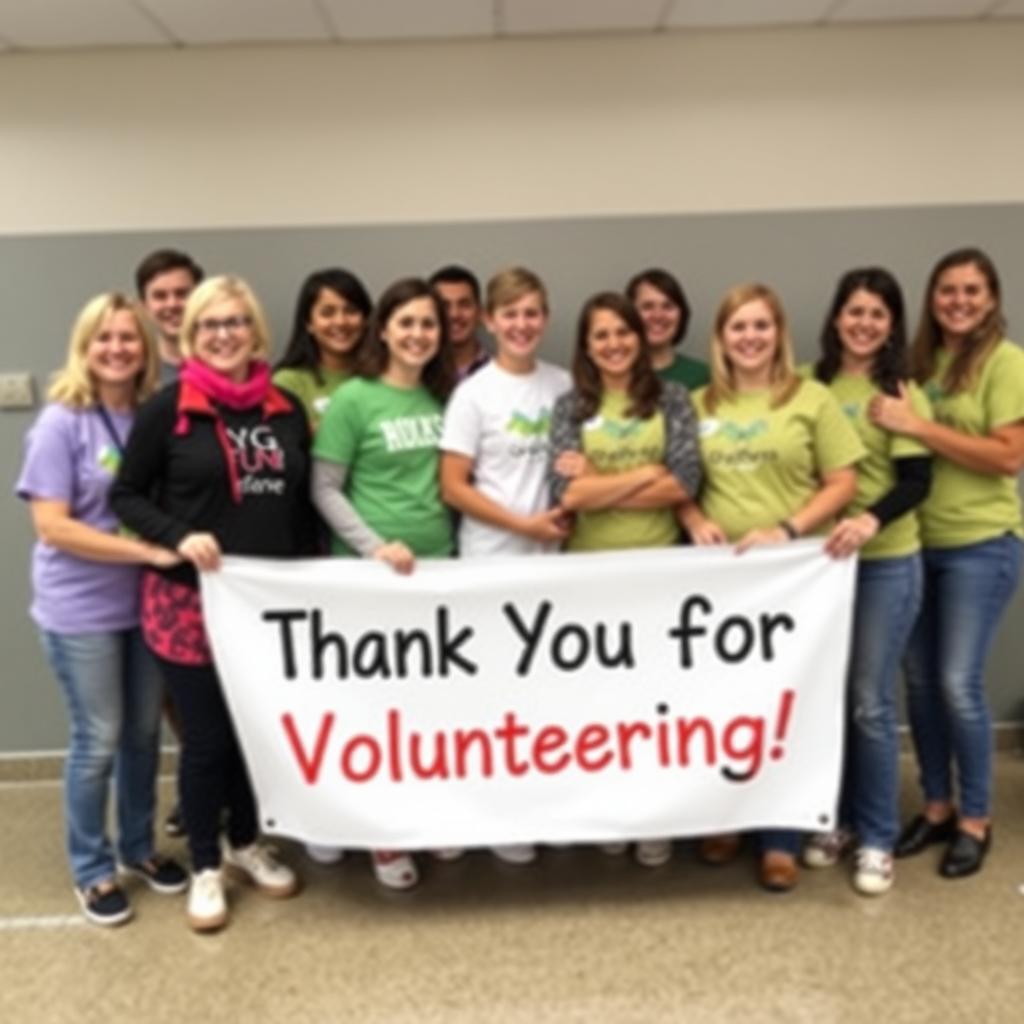 Volunteers celebrating their successful project.