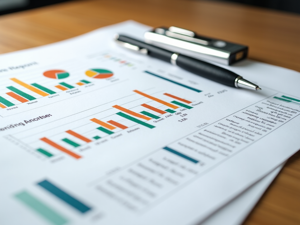 NGO financial report with charts
