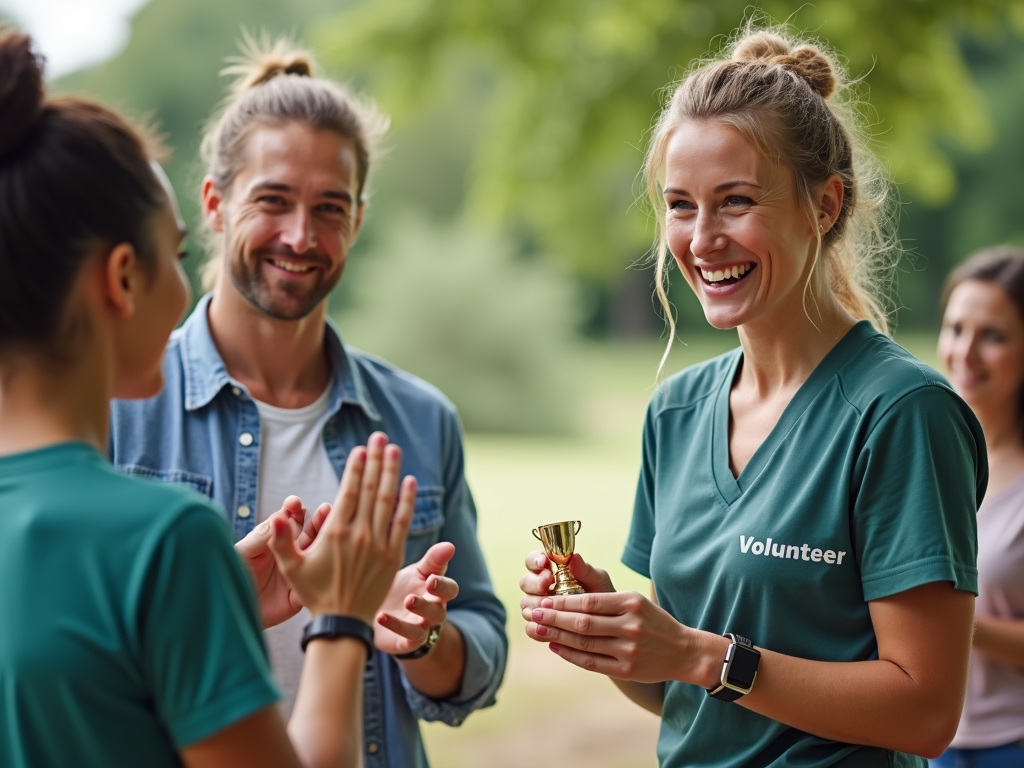 Volunteer getting a thank-you award