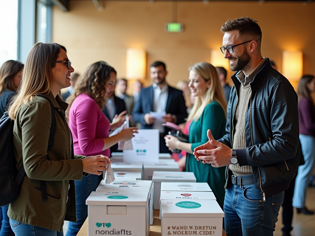Non-profit fundraising event in action