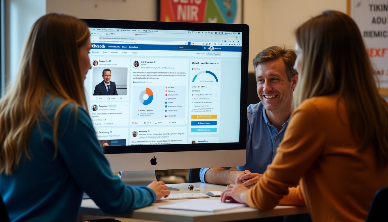 Social media posts being crafted by advocacy volunteers, showcasing engagement metrics.