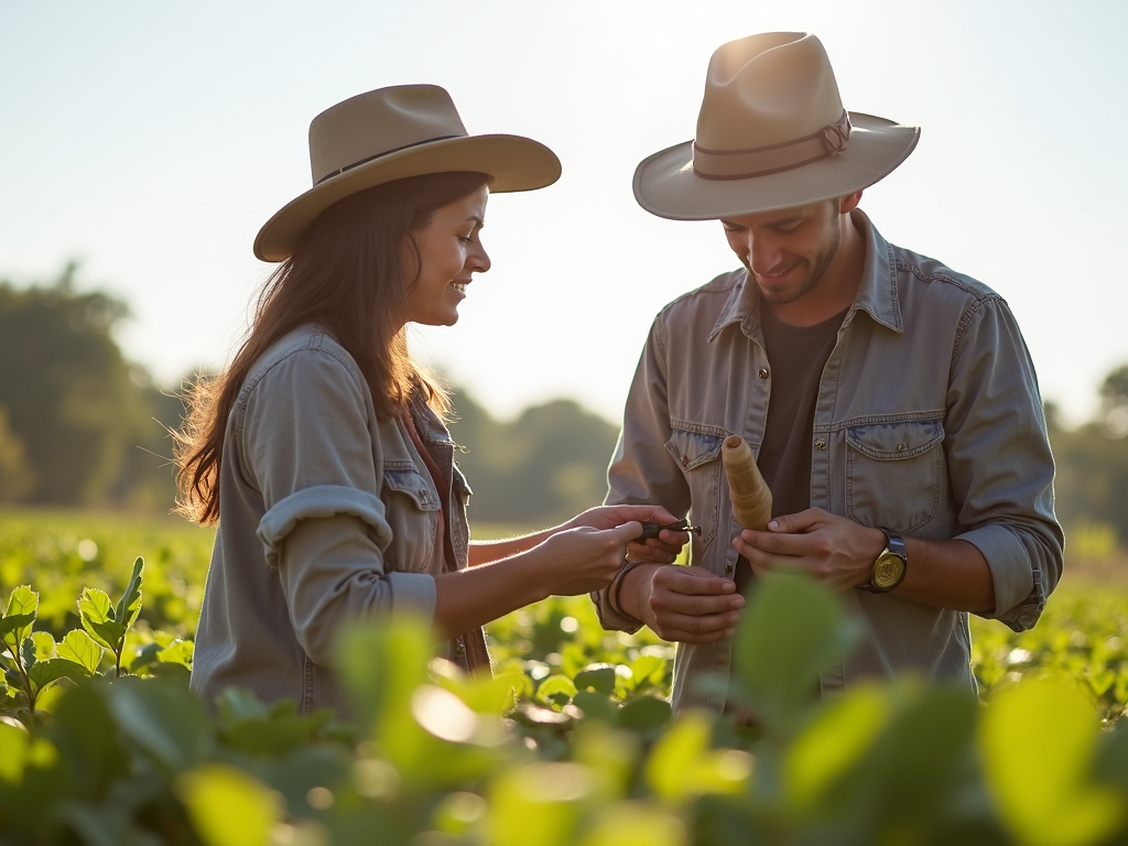 Volunteer teaching sustainable farming abroad