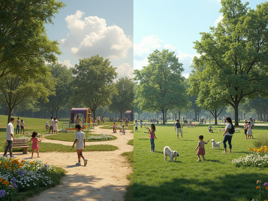 Transformation of a community park through volunteerism.