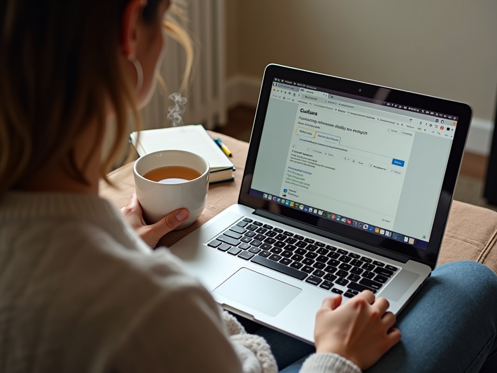 Individual researching volunteer opportunities