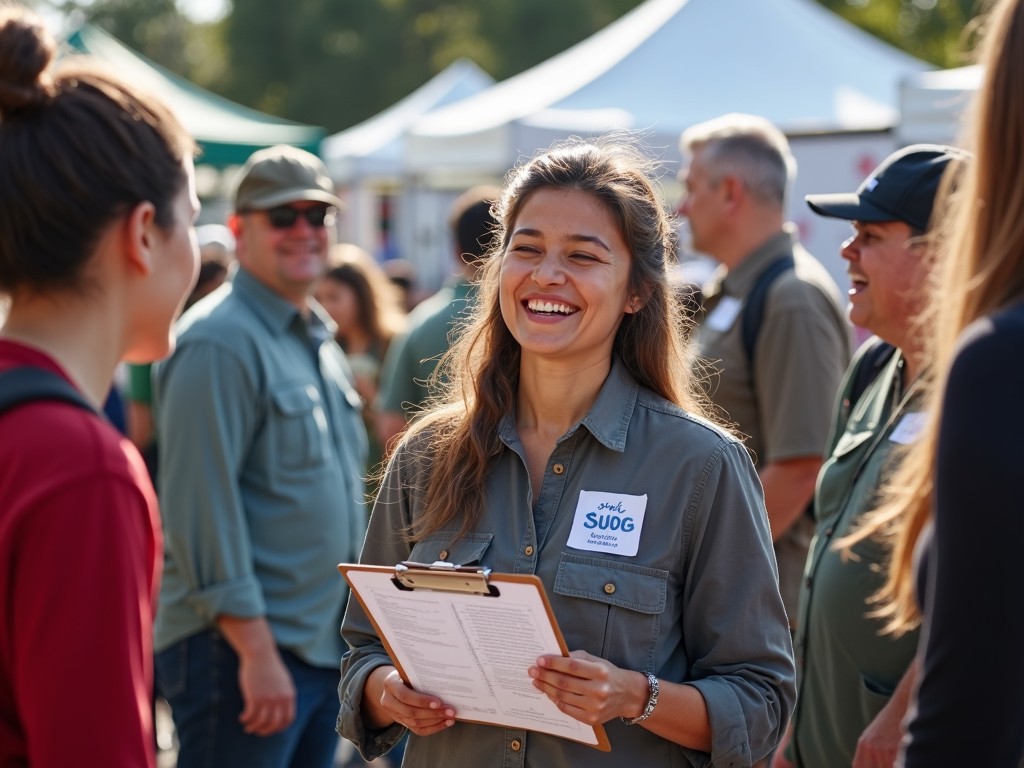 Volunteer coordinator organizing an event
