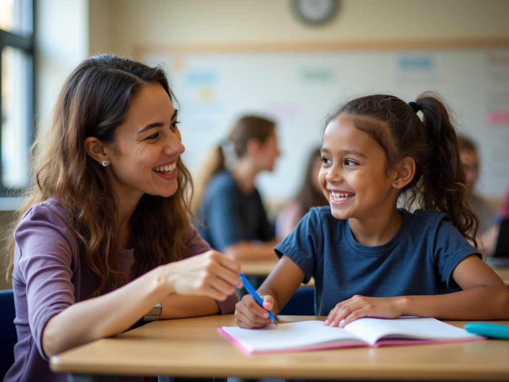 Volunteer tutoring a student as part of an educational advocacy project.