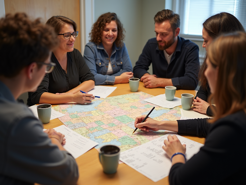 Advocates planning a community project.