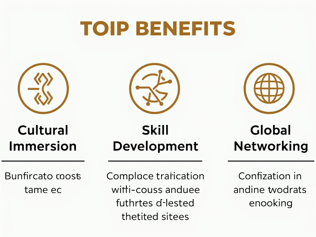 Benefits of volunteering abroad infographic