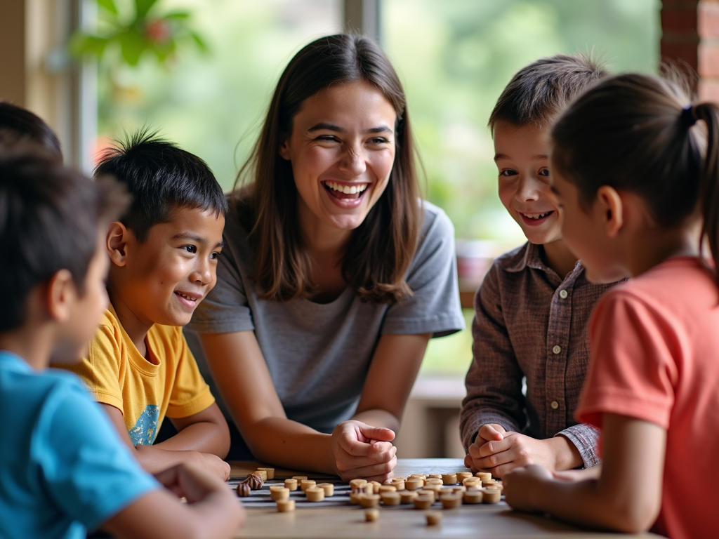 Student volunteering with children abroad