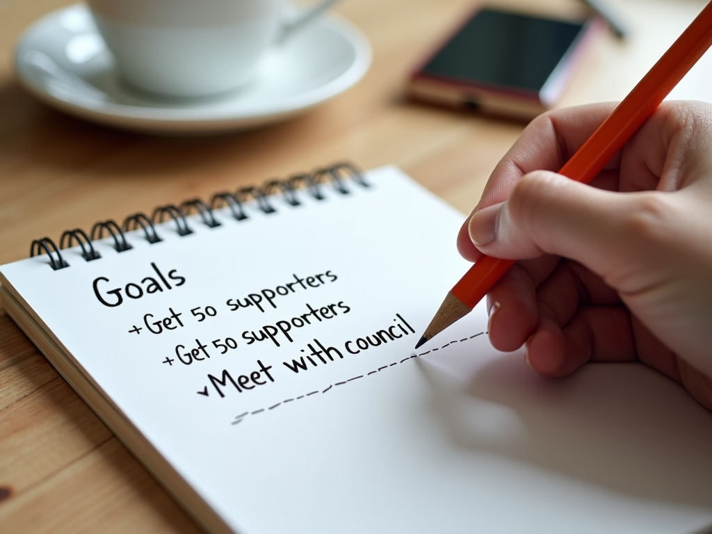 Writing down advocacy goals