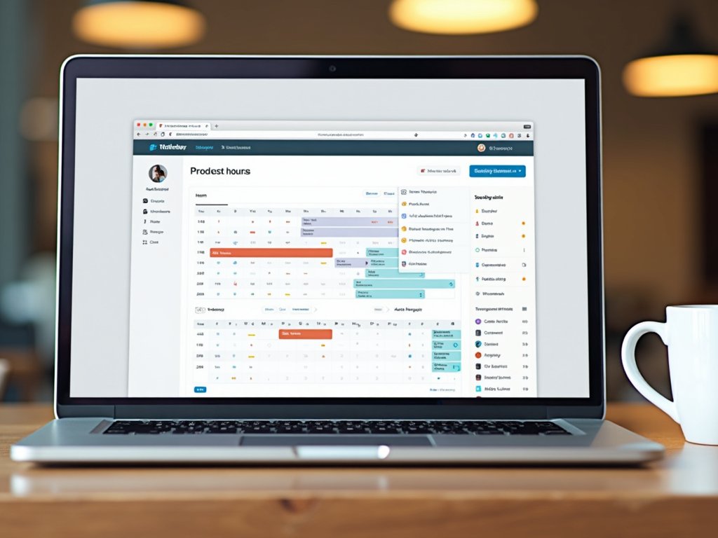 Volunteer management software dashboard on a laptop