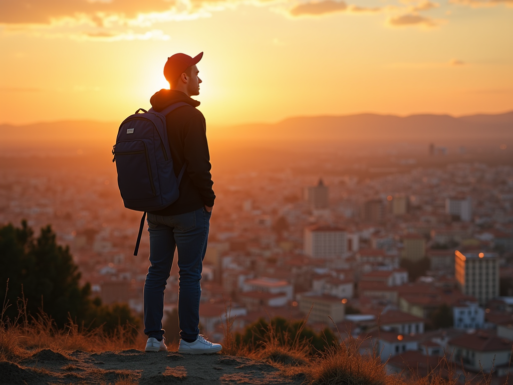 College student exploring abroad