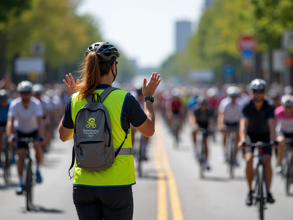Volunteer at bike-to-work event