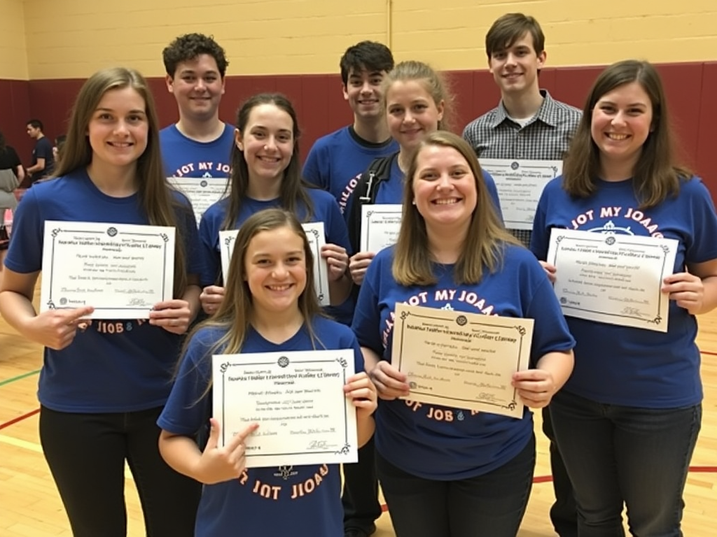 Teens receiving volunteer awards