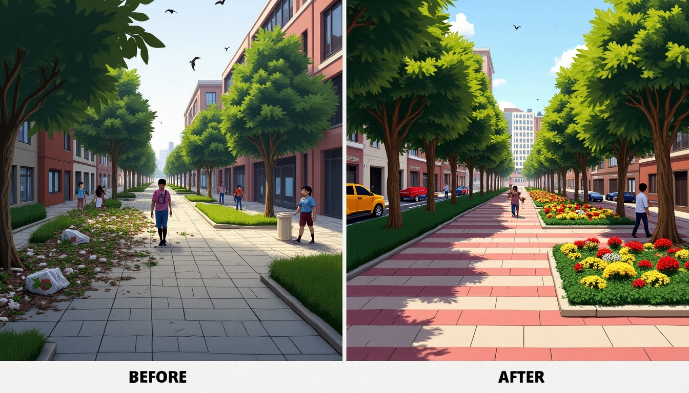 Transformation of a community space through civic engagement.