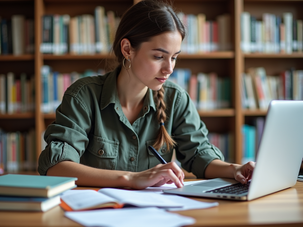 Volunteer researching data for advocacy work