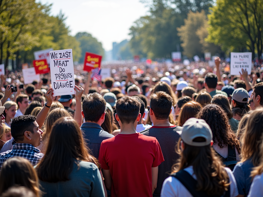A rally for advocacy, with volunteers and supporters coming together to make their voices heard.