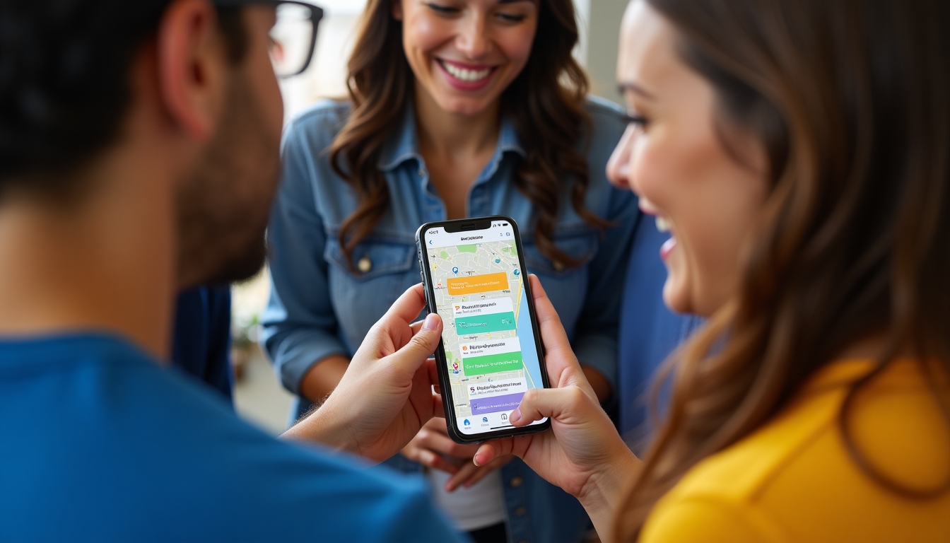 Volunteers using campaign app to plan canvassing