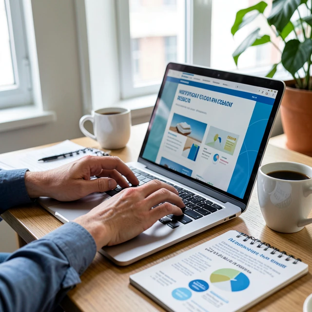 Professional using skills for nonprofit website and digital strategy volunteer work