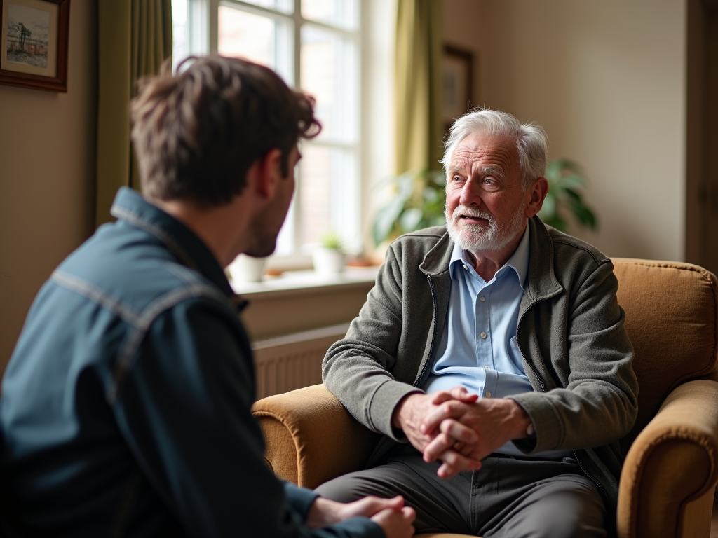 Advocacy volunteer showing empathy in conversation