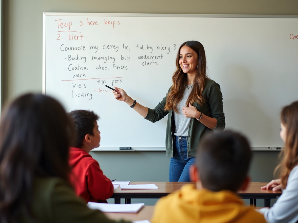 College student teaching in service learning