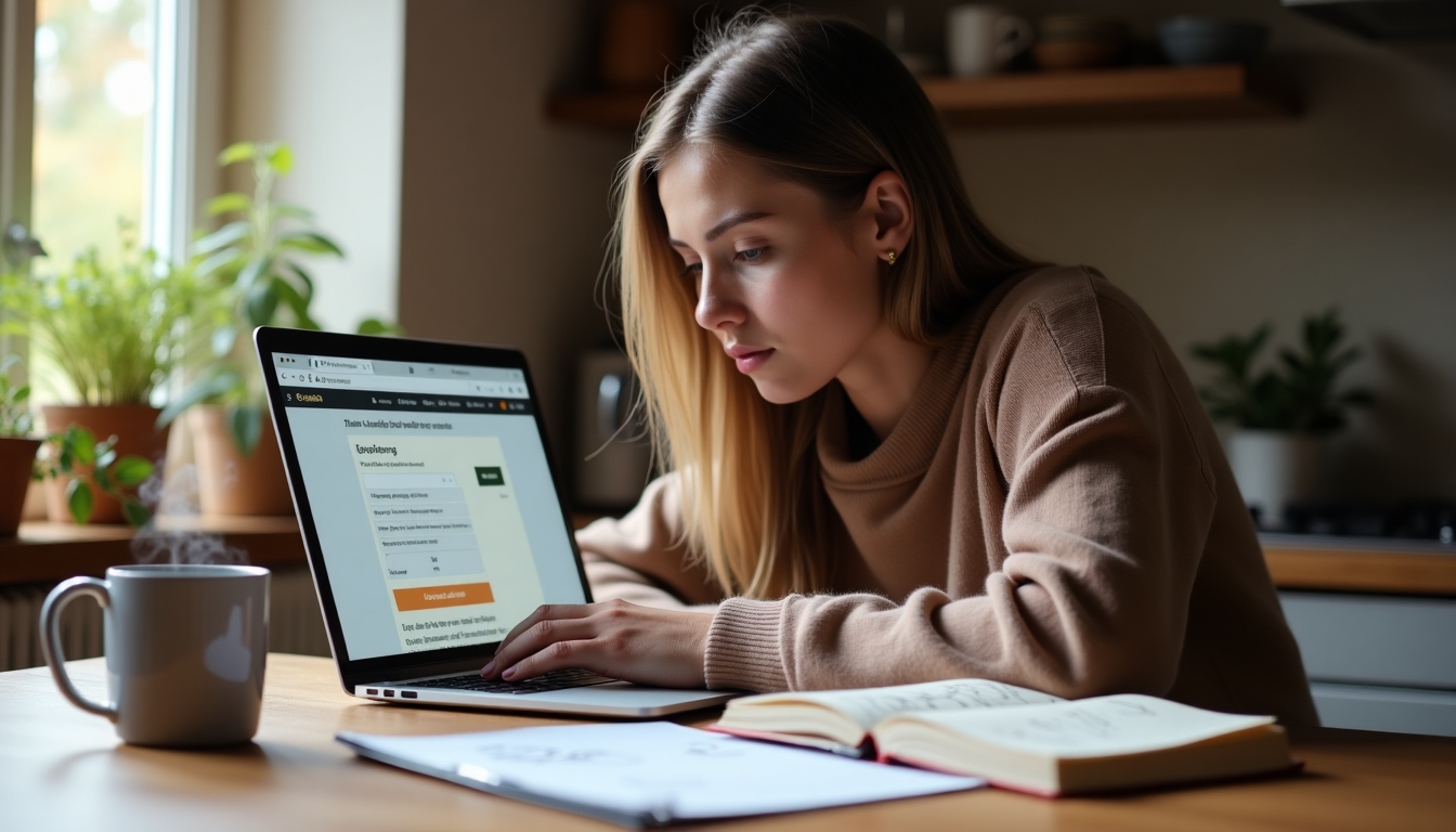 Person setting up a crowdfunding campaign