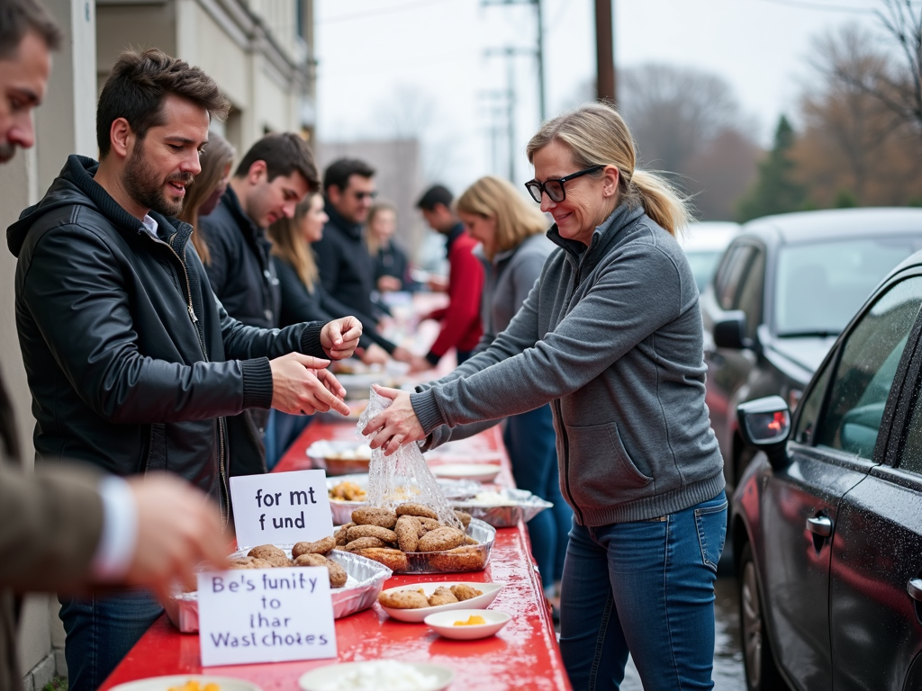 Community fundraiser in action
