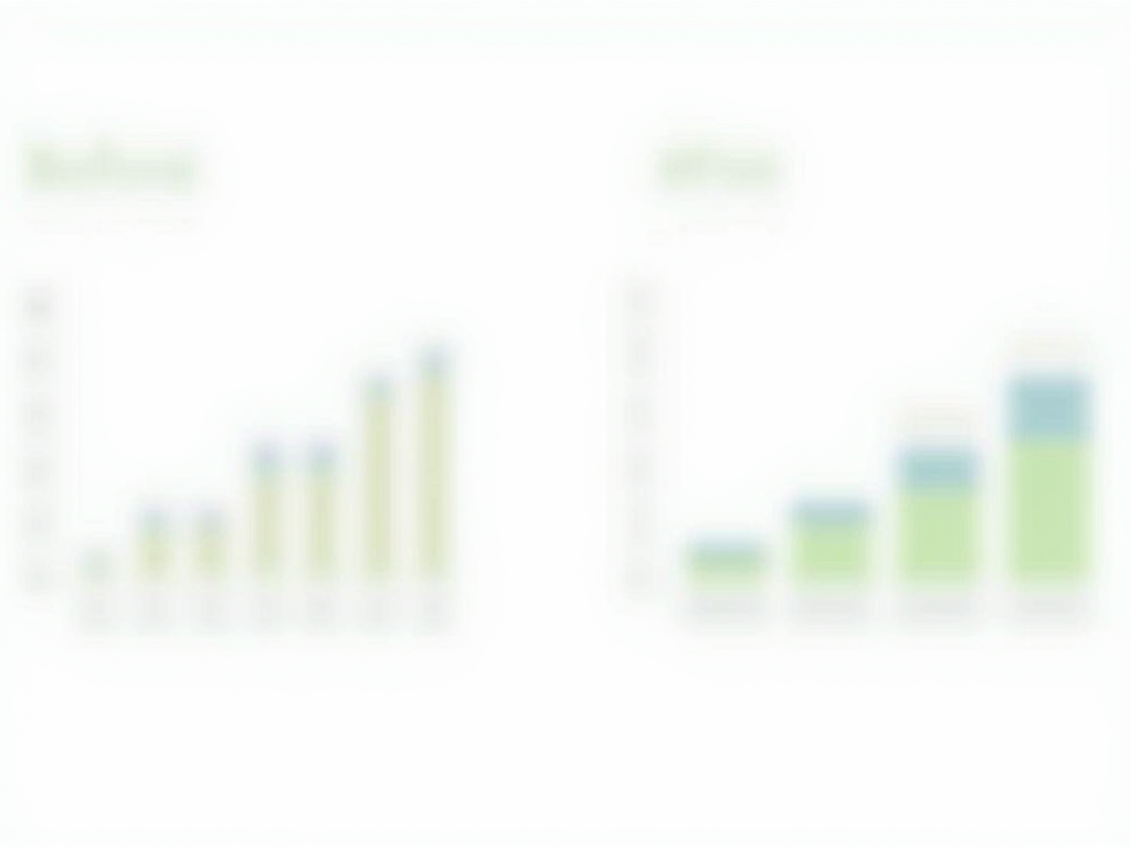 Before and after financial health graphs