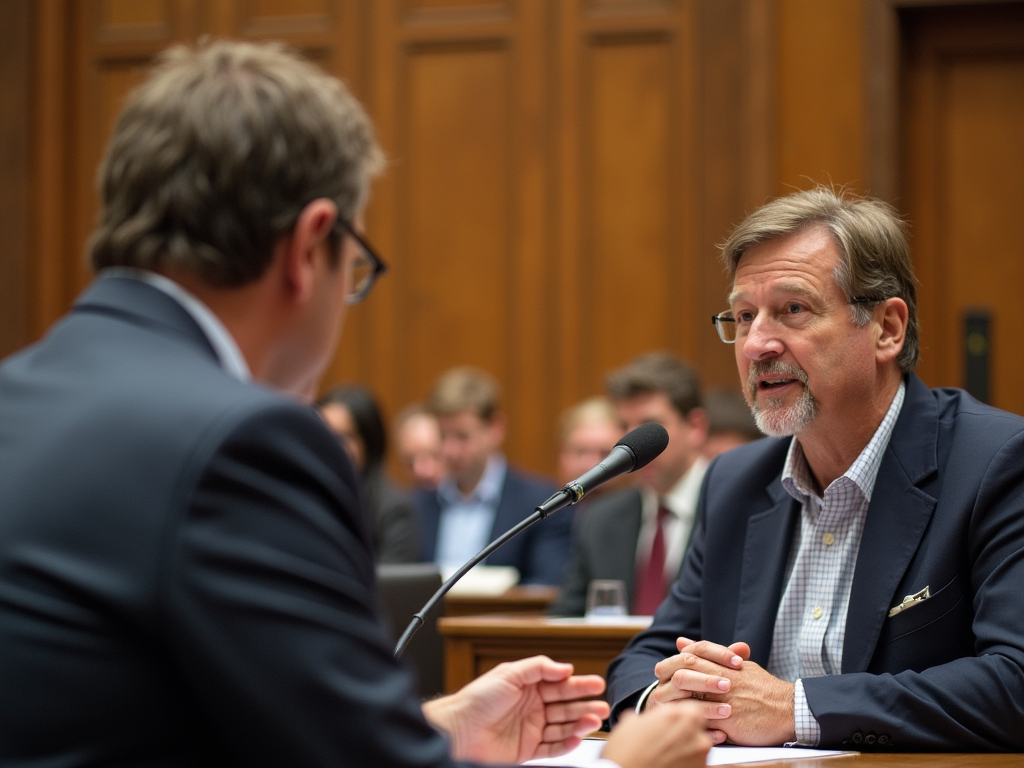 Volunteer managing a tough conversation at a town hall