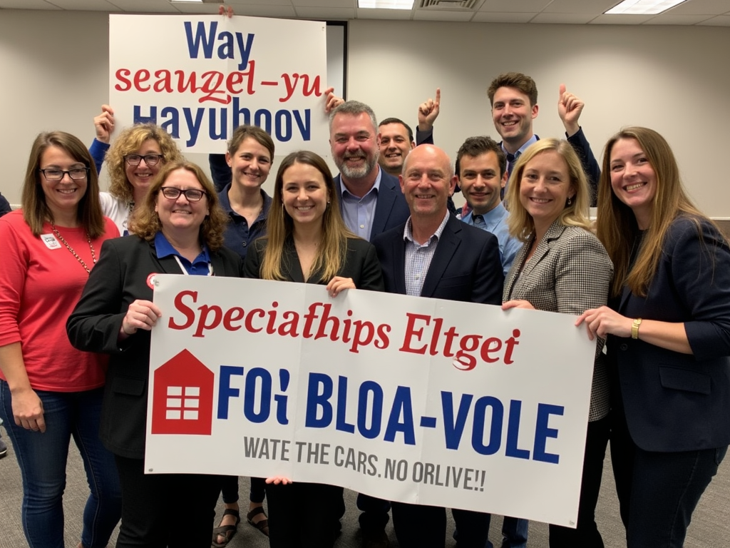 Volunteers and advocates celebrating success