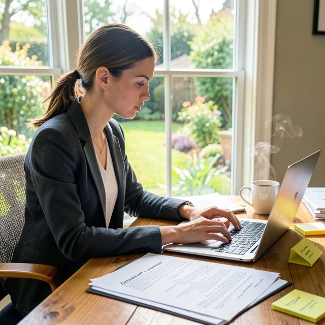 Dedicated grant writer preparing a proposal for a volunteer service learning project