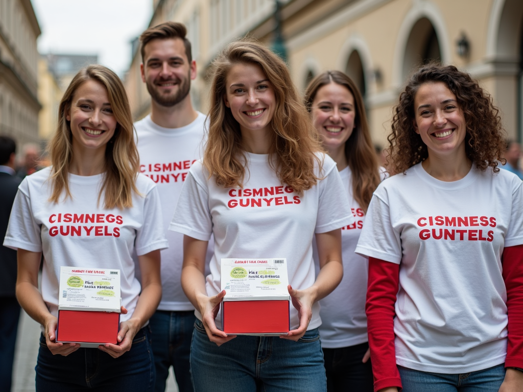 Volunteers at a fundraising event