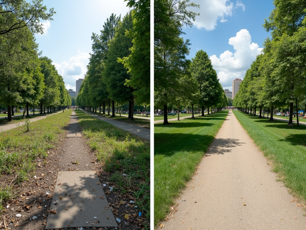 Transformation of a local park through community effort