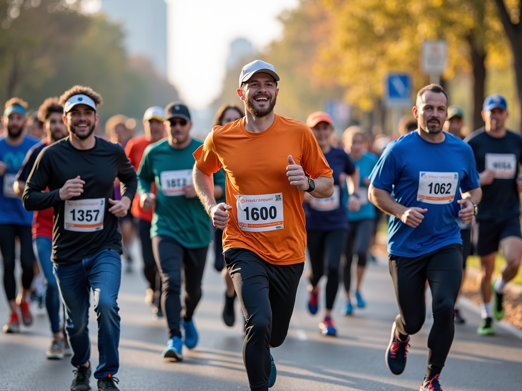 Charity run volunteers
