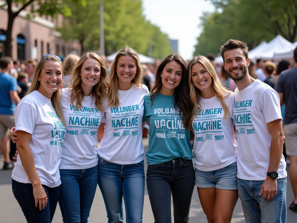 Volunteers at a community event