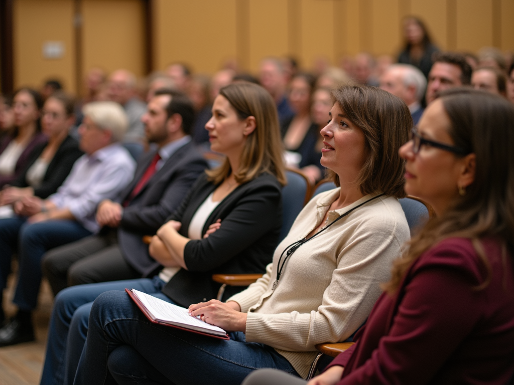 Community members attending an advocacy meeting