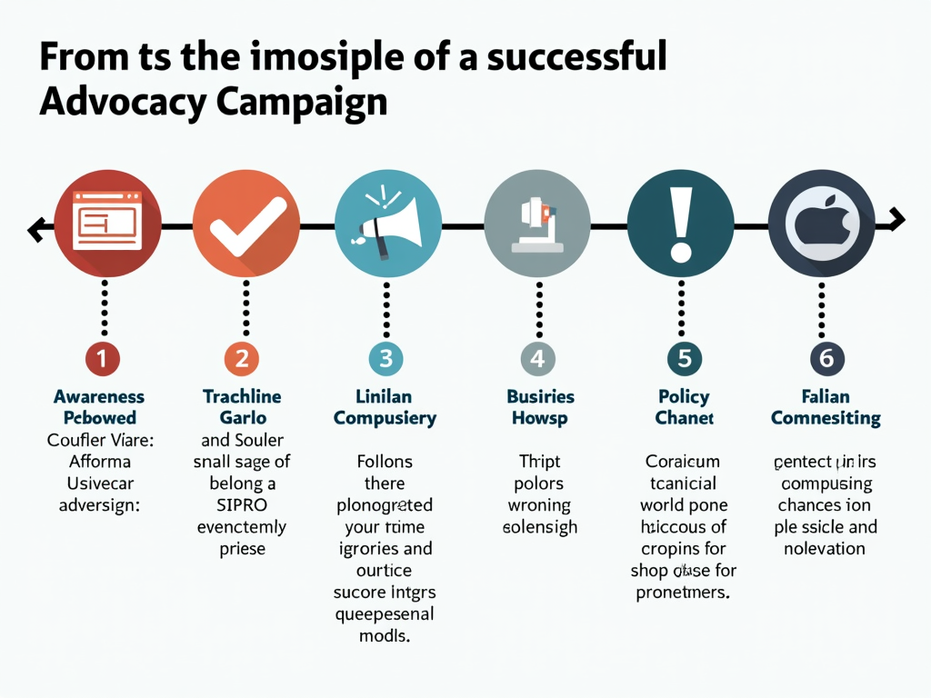 Infographic illustrating the journey of an advocacy campaign.