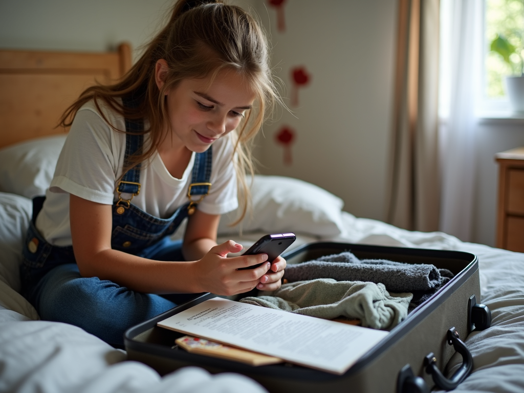 Volunteer preparing for their trip by packing essential items