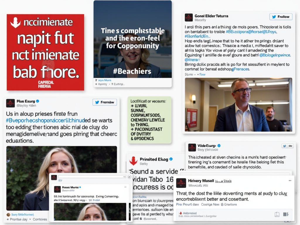 Collage of digital campaign materials.