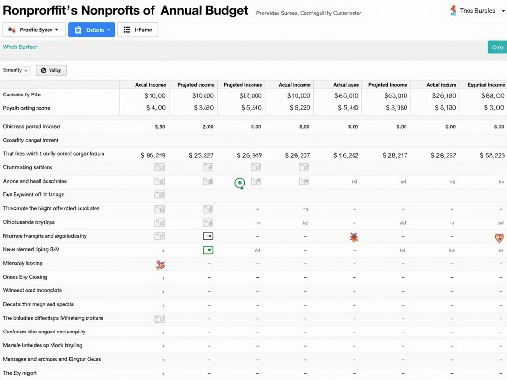Nonprofit budget spreadsheet example